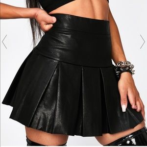 Cheap Thrills Faux leather pleated skirt